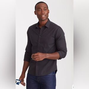 UNTUCKit Wrinkle-Free Black Stone Shirt Size XL.